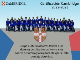 Certificación de Cambridge 2022-2023